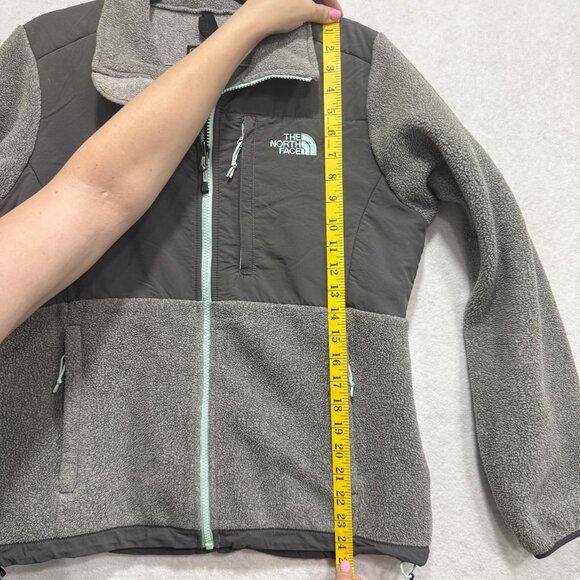 North Face Jacket Womens Medium Gray Fleece Polartec Full Zip Outdoors Pockets - Picture 9 of 11